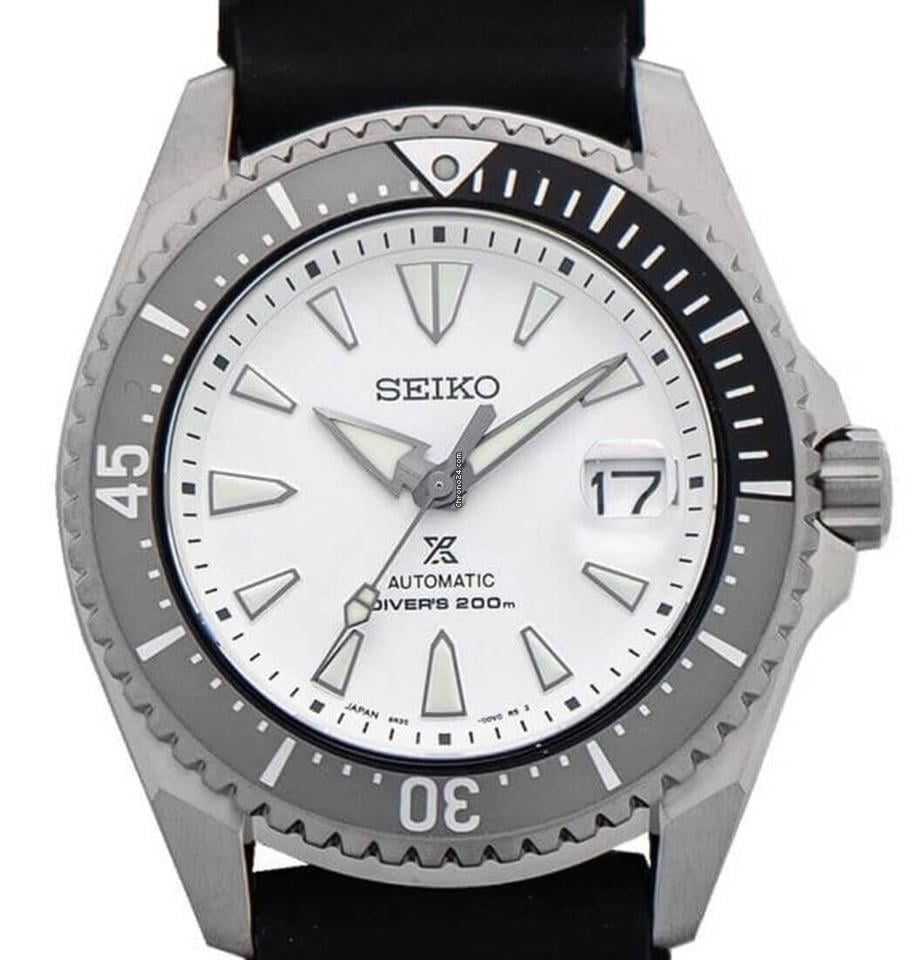 Seiko Shogun Prospex Titanium Divers Automatic White Dial Black Rubber Strap Watch For Men - SPB191J1 Buy Now By Seiko