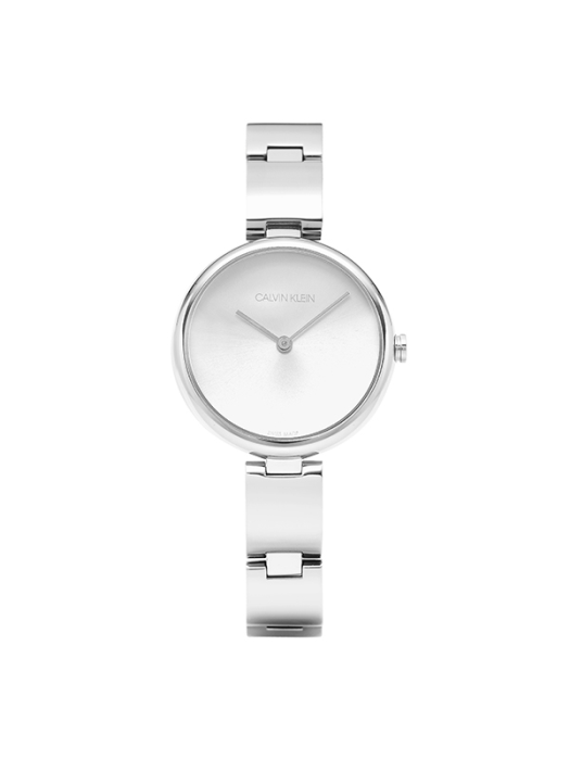 Calvin Klein Wavy Silver Dial Silver Steel Strap Watch for Women - K9U23146 Buy Now By Calvin Klein