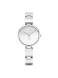 Calvin Klein Wavy Silver Dial Silver Steel Strap Watch for Women - K9U23146 Buy Now By Calvin Klein
