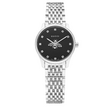Gucci G Timeless Quartz Black Dial Silver Steel Strap Watch For Women - YA1265020 Buy Now By Gucci