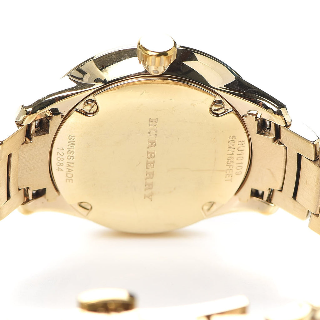 Burberry The Classic Champagne Dial Gold Steel Strap Watch for Women - BU10109 Buy Now By Burberry