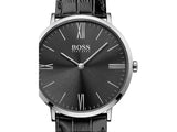 Hugo Boss Jackson Black Dial Black Leather Strap Watch for Men - 1513369 Buy Now By Hugo Boss