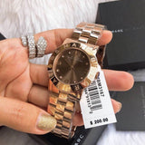 Marc Jacobs Amy Mother of Pearl Black Dial Rose Gold Steel Strap Watch for Women - MBM8610 Buy Now By Marc Jacobs