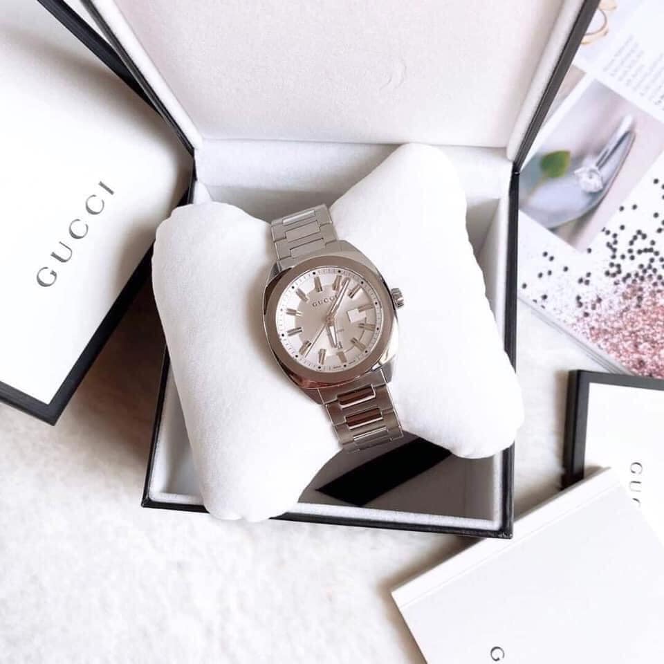 Gucci G Timeless GG2570 Silver Dial Silver Steel Strap Watch For Men - YA142402 Buy Now By Gucci