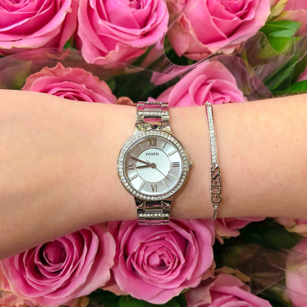 Fossil Virginia Silver Dial Silver Steel Strap Watch for Women - ES3282 Buy Now By Fossil