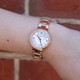 Fossil Virginia White Dial Rose Gold Steel Strap Watch for Women - ES3284 Buy Now By Fossil