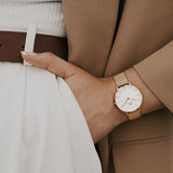 Daniel Wellington Classic Petite White Dial Rose Gold Mesh Bracelet Watch For Women - DW00100219 Buy Now By Daniel Wellington