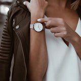 Daniel Wellington Petite Sterling White Dial Silver Mesh Bracelet Watch For Women - DW00100220 Buy Now By Daniel Wellington