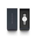 Daniel Wellington Petite Sterling Quartz White Dial Silver Mesh Bracelet Watch For Men - DW00100306 Buy Now By Daniel Wellington