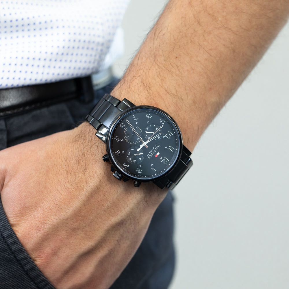 Tommy Hilfiger Daniel Black Dial Black Steel Strap Watch for Men - 1710383 Buy Now By Tommy Hilfiger