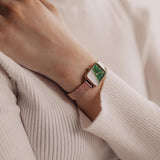 Daniel Wellington Quadro Melrose Green Dial Rose Gold Mesh Strap Watch For Women - DW00100437 Buy Now By Daniel Wellington