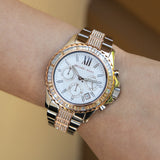 Michael Kors Everest Chronograph Silver Dial Two Tone Steel Strap Watch For Women - MK6975 Buy Now By Michael Kors