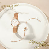 Daniel Wellington Classic Petite White Dial Rose Gold Mesh Bracelet Watch For Women - DW00100219 Buy Now By Daniel Wellington