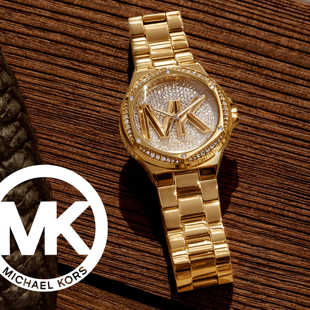 Michael Kors Lennox Three Hand Gold Dial Gold Steel Strap Watch For Women - MK7229 Buy Now By Michael Kors
