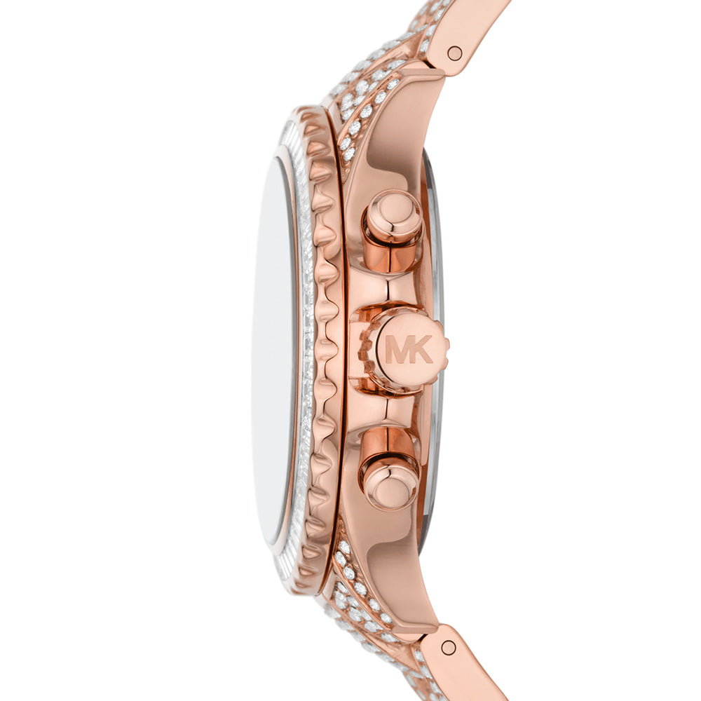 Michael Kors Everest Chronograph Crystals Rose Gold Dial Rose Gold Steel Strap Watch For Women - MK7235 Buy Now By Michael Kors