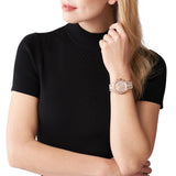 Michael Kors Everest Chronograph Crystals Rose Gold Dial Rose Gold Steel Strap Watch For Women - MK7235 Buy Now By Michael Kors