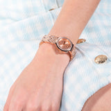 Guess Crystal Clear Rose Gold Dial Rose Gold Steel Strap Watch for Women - GW0470L3 Buy Now By Guess