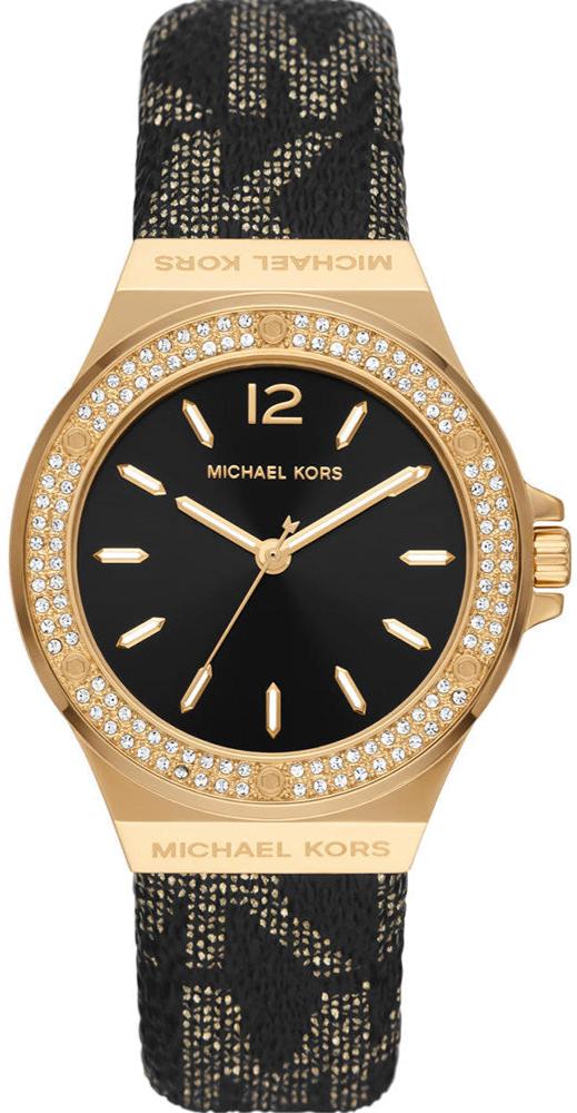 Michael Kors Lennox Three Hand Black Dial Black Leather Strap Watch For Women - MK7307 Buy Now By Michael Kors