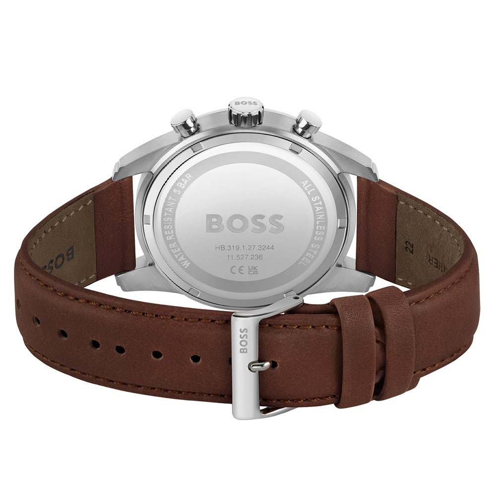 Hugo Boss Skymaster Blue Dial Brown Leather Strap Watch for Men - 1513940 Buy Now By Hugo Boss