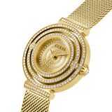 Guess Dream Quartz Gold Dial Gold Mesh Strap Watch For Women - GW0550L2 Buy Now By Guess