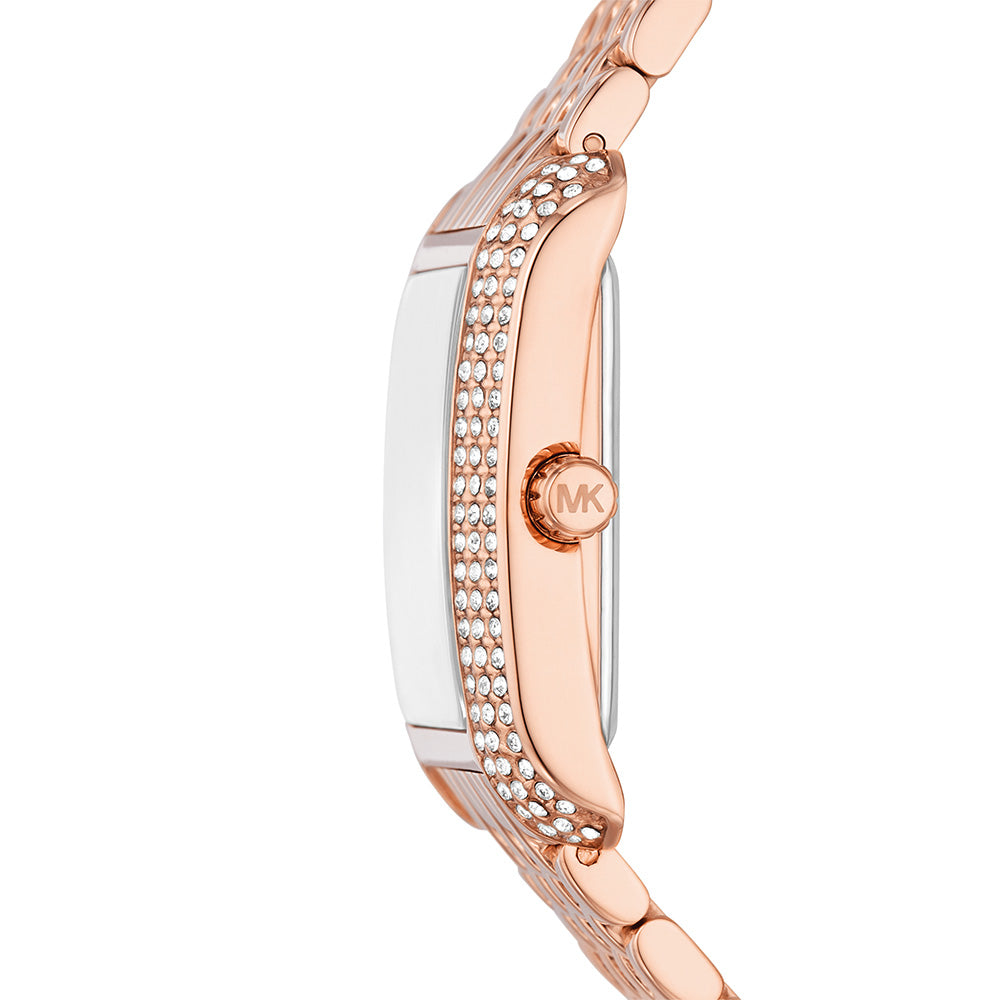 Michael Kors Emery Three-Hand White Dial Rose Gold Steel Strap Watch for Women - MK4743 Buy Now By Michael Kors