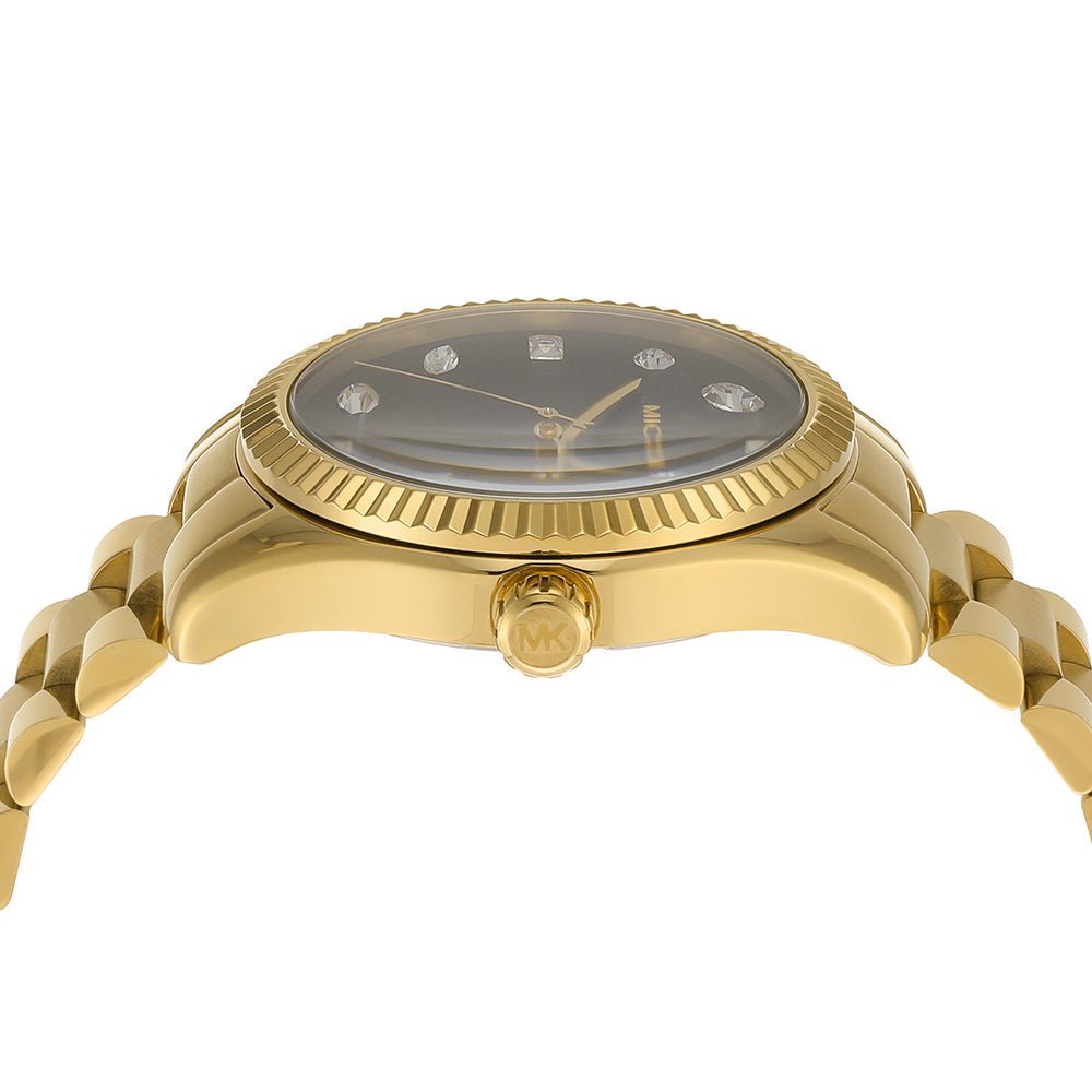 Michael Kors Lexington Three Hand Green Dial Gold Steel Strap Watch For Women - MK7449 Buy Now By Michael Kors