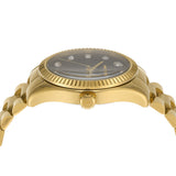 Michael Kors Lexington Three Hand Green Dial Gold Steel Strap Watch For Women - MK7449 Buy Now By Michael Kors