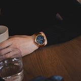 Daniel Wellington Iconic Chronograph Blue Dial Brown Leather Strap Watch For Men - DW00100639 Buy Now By Daniel Wellington