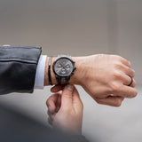 Daniel Wellington Iconic Chronograph Black Dial Black Steel Strap Watch For Men - DW00100642 Buy Now By Daniel Wellington