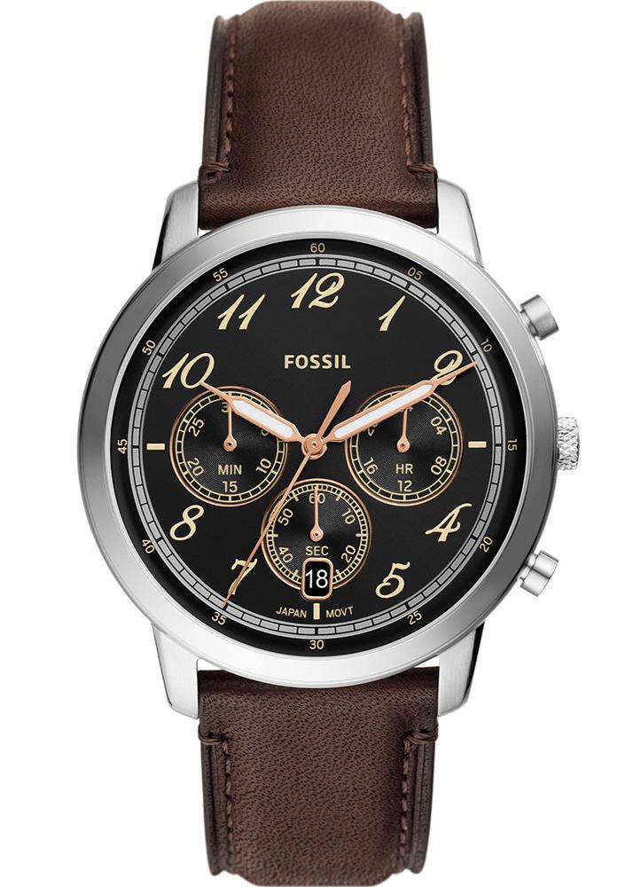 Fossil Neutra Chronograph Black Dial Brown Leather Strap Watch for Men - FS6024 Buy Now By Fossil