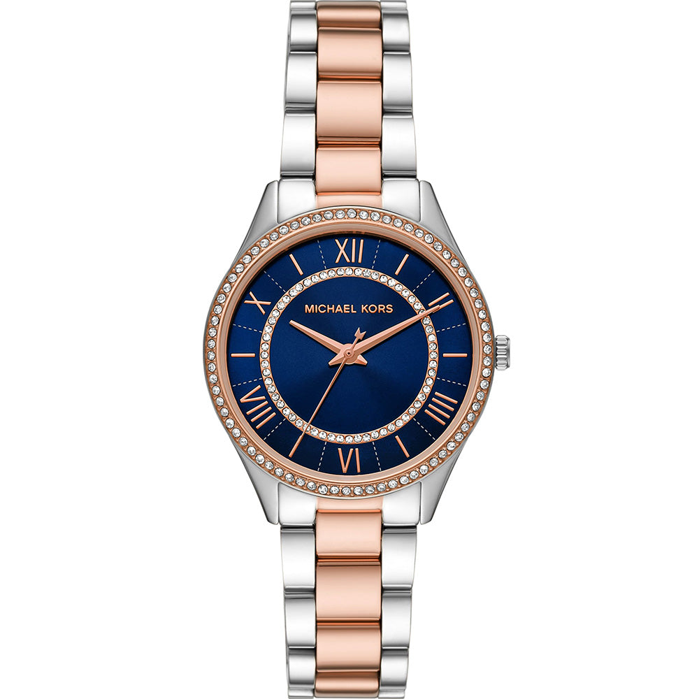 Michael Kors Lauryn Three-Hand Blue Dial Two Tone Steel Strap Watch for Women - MK4738 Buy Now By Michael Kors
