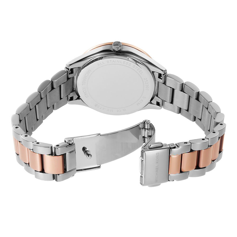 Michael Kors Lauryn Three-Hand Blue Dial Two Tone Steel Strap Watch for Women - MK4738 Buy Now By Michael Kors