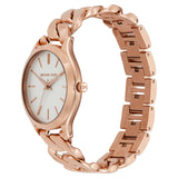 Michael Kors Runway Three-Hand Silver Dial Rose Gold Steel Strap Watch for Women - MK7473 Buy Now By Michael Kors