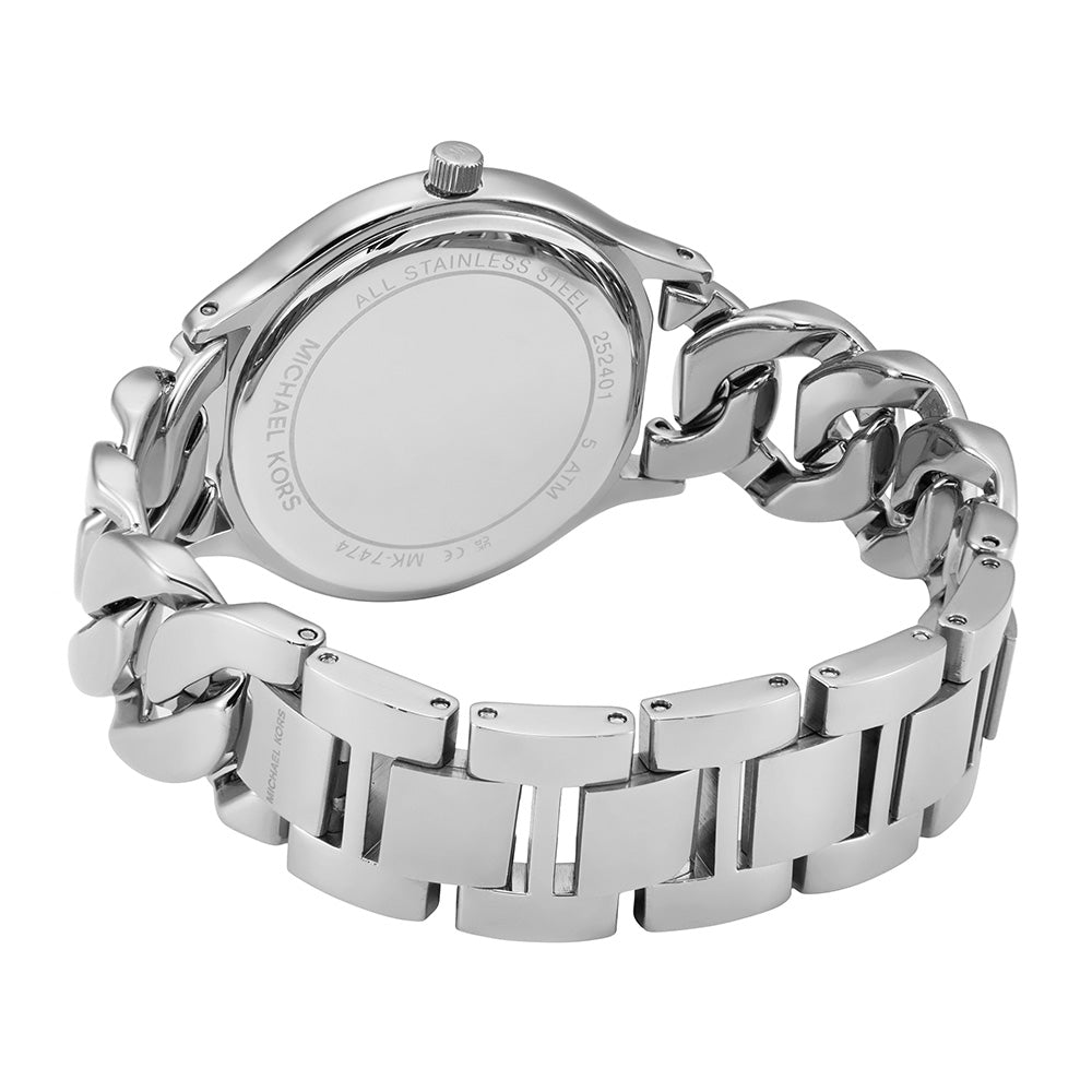 Michael Kors Runway Three-Hand Silver Dial Silver Steel Strap Watch for Women - MK7474 Buy Now By Michael Kors