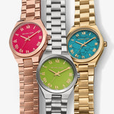 Michael Kors Lennox Analog Blue Dial Gold Steel Strap Watch for Women - MK7460 Buy Now By Michael Kors