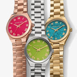 Michael Kors Lennox Analog Pink Dial Rose Gold Steel Strap Watch for Women - MK7462 Buy Now By Michael Kors