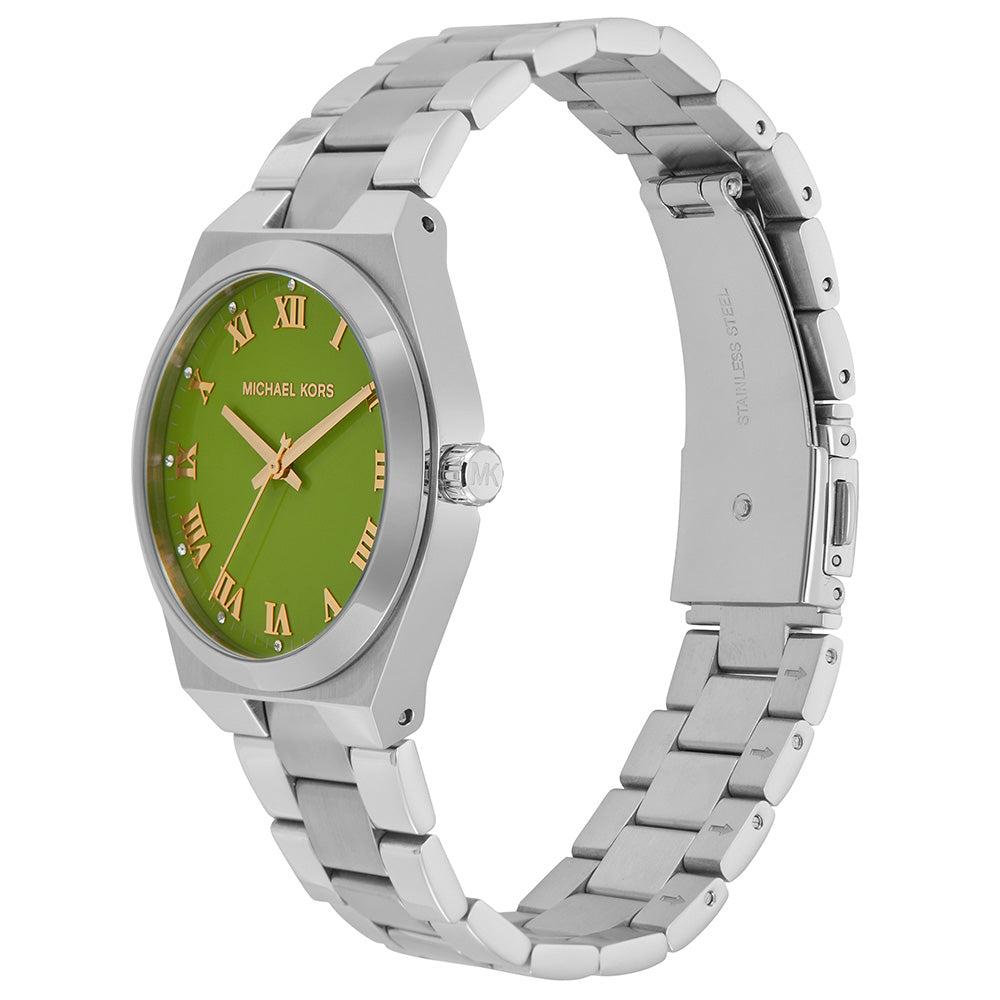 Michael Kors Lennox Three-Hand Green Dial Silver Steel Strap Watch for Women - MK7463 Buy Now By Michael Kors