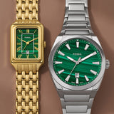 Fossil Raquel Three Hand Date Green Dial Gold Steel Strap Watch For Women - ES5341 Buy Now By Fossil