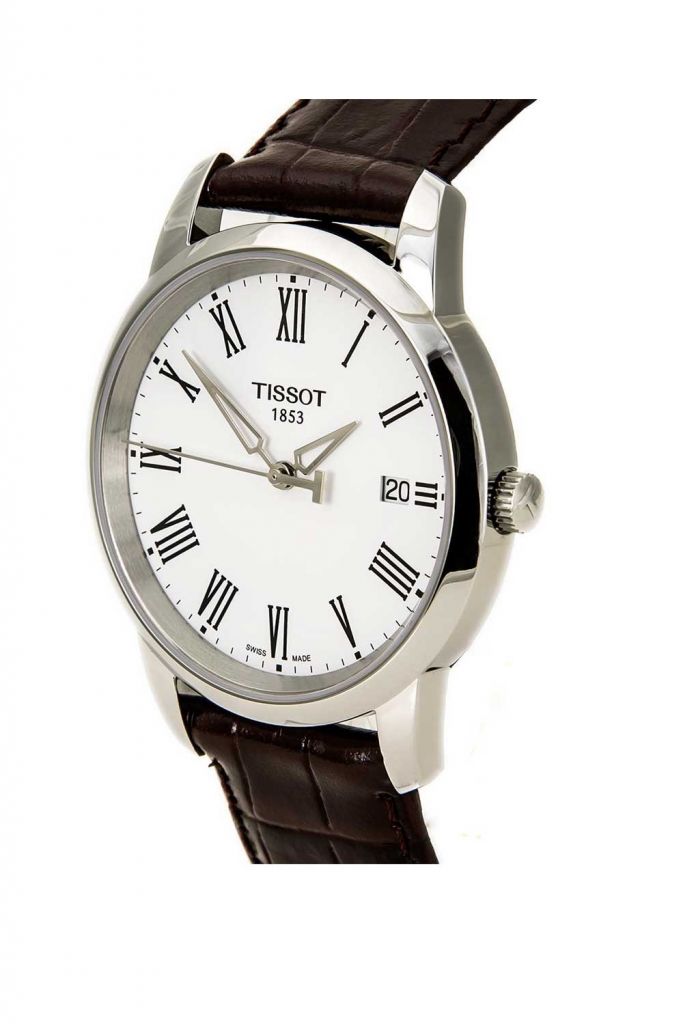 Tissot T Classic Dream White Dial Brown Leather Strap Watch for Men - T033.410.16.013.01 Buy Now By Tissot