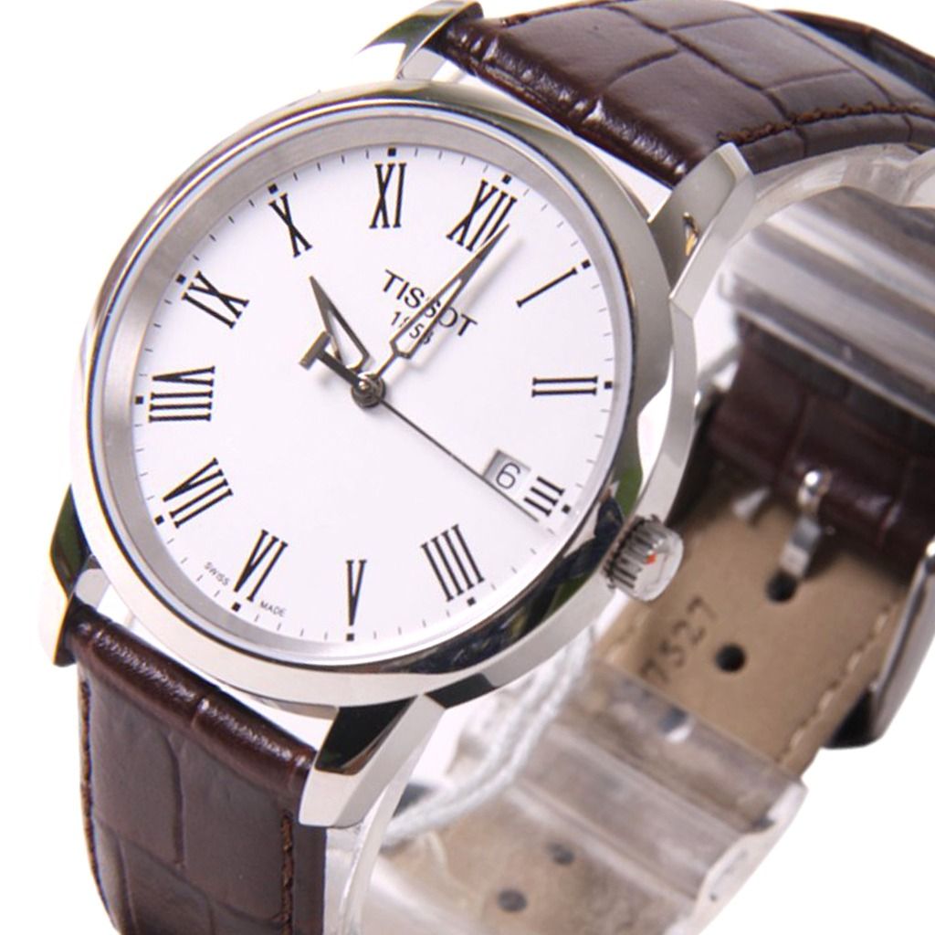 Tissot T Classic Dream White Dial Brown Leather Strap Watch for Men - T033.410.16.013.01 Buy Now By Tissot