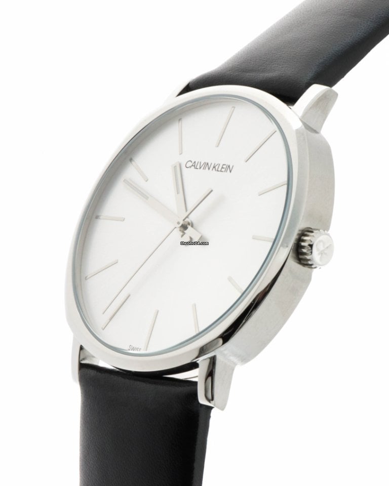 Calvin Klein Posh Silver Dial Black Leather Strap Watch for Men - K8Q311C6 Buy Now By Calvin Klein