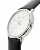 Calvin Klein Posh Silver Dial Black Leather Strap Watch for Men - K8Q311C6 Buy Now By Calvin Klein