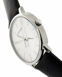 Calvin Klein Posh Silver Dial Black Leather Strap Watch for Men - K8Q311C6 Buy Now By Calvin Klein
