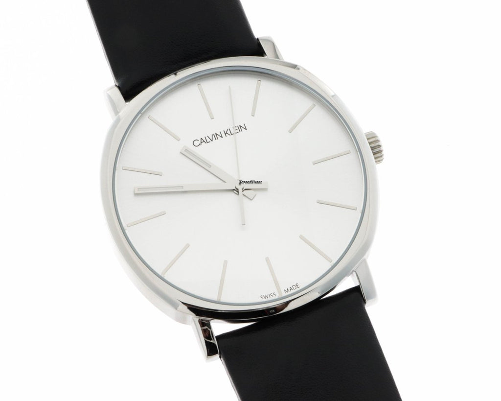 Calvin Klein Posh Silver Dial Black Leather Strap Watch for Men - K8Q311C6 Buy Now By Calvin Klein