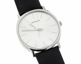 Calvin Klein Posh Silver Dial Black Leather Strap Watch for Men - K8Q311C6 Buy Now By Calvin Klein