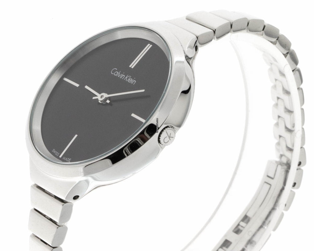Calvin Klein Lively Black Dial Silver Steel Strap Watch for Women - K4U23121 Buy Now By Calvin Klein