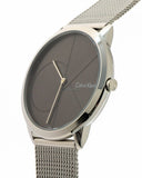 Calvin Klein Minimal Black Dial Silver Mesh Bracelet Watch for Men - K3M21123 Buy Now By Calvin Klein