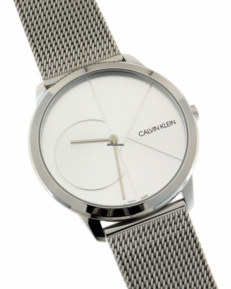 Calvin Klein Minimal Silver Dial Silver Mesh Bracelet Watch for Men - K3M2112Z Buy Now By Calvin Klein