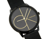 Calvin Klein Minimal Black Dial Black Mesh Bracelet Watch for Men - K3M214X1 Buy Now By Calvin Klein