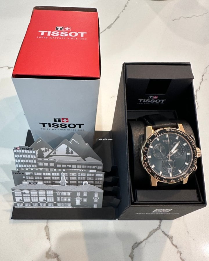 Tissot Supersport Chrono Black Dial Black Leather Strap Watch for Men - T125.617.36.051.00 Buy Now By Tissot